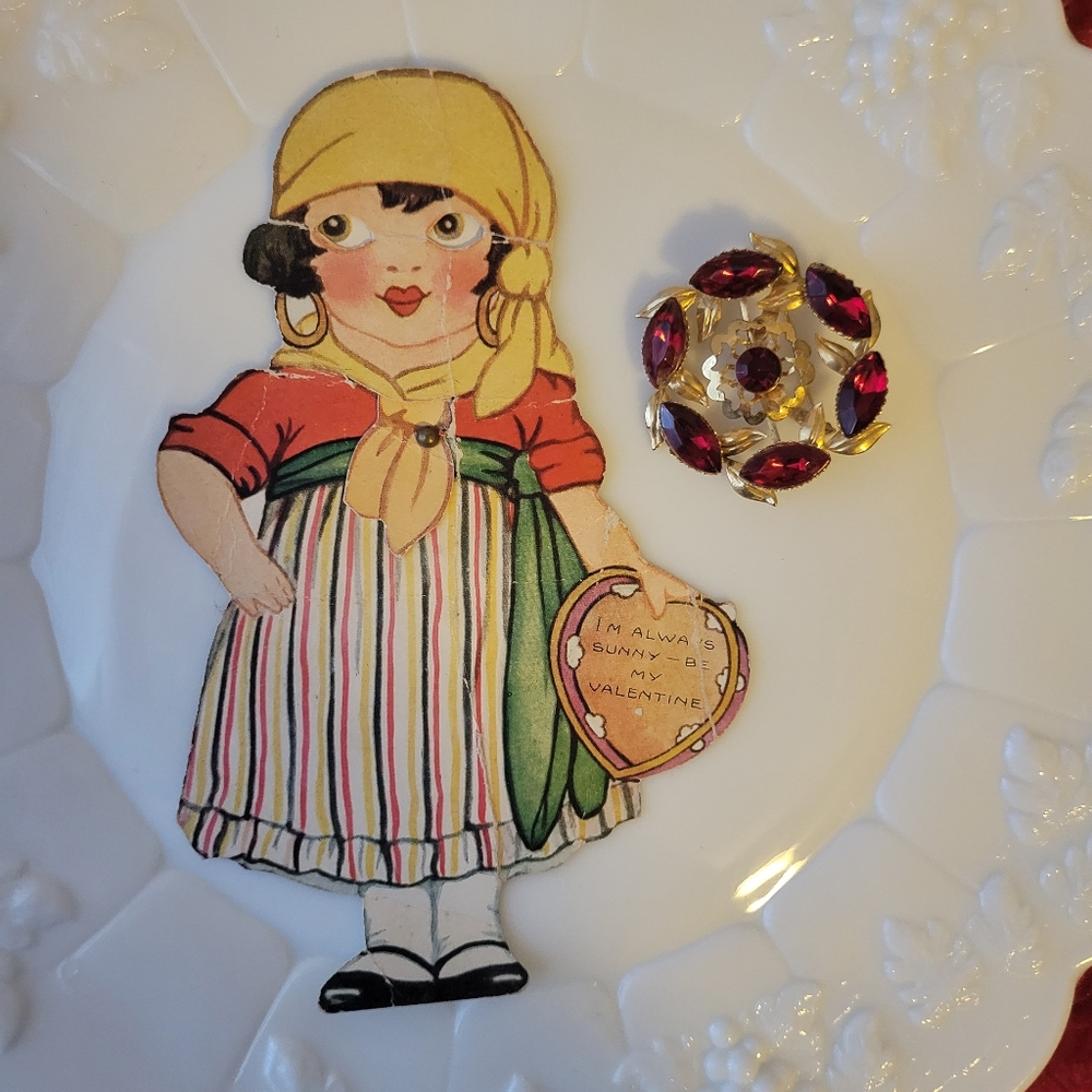 Vintage Valentine Girl ~ Absolutely Adorable! ~ Ephemera ~ early 20th Century ~